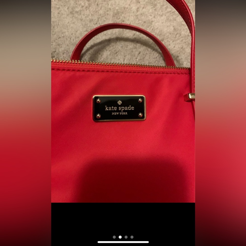 Red Nylon Kate Spade ♠️ Bag
